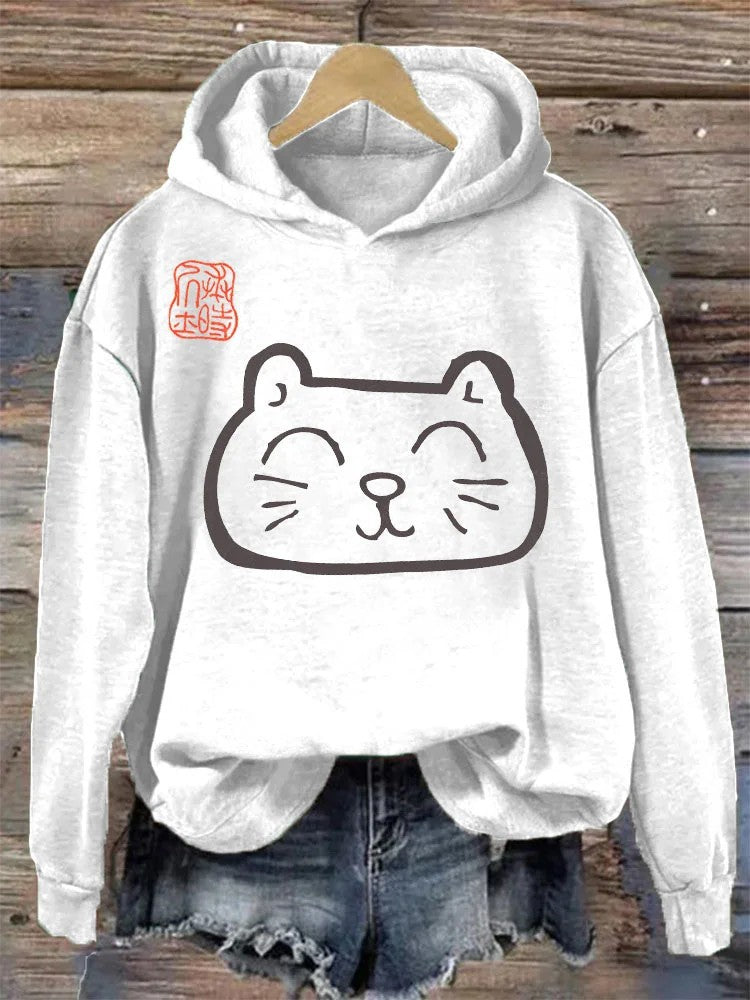Women’s 3D Digital Print Hoodie – Casual Graphic Sweatshirt