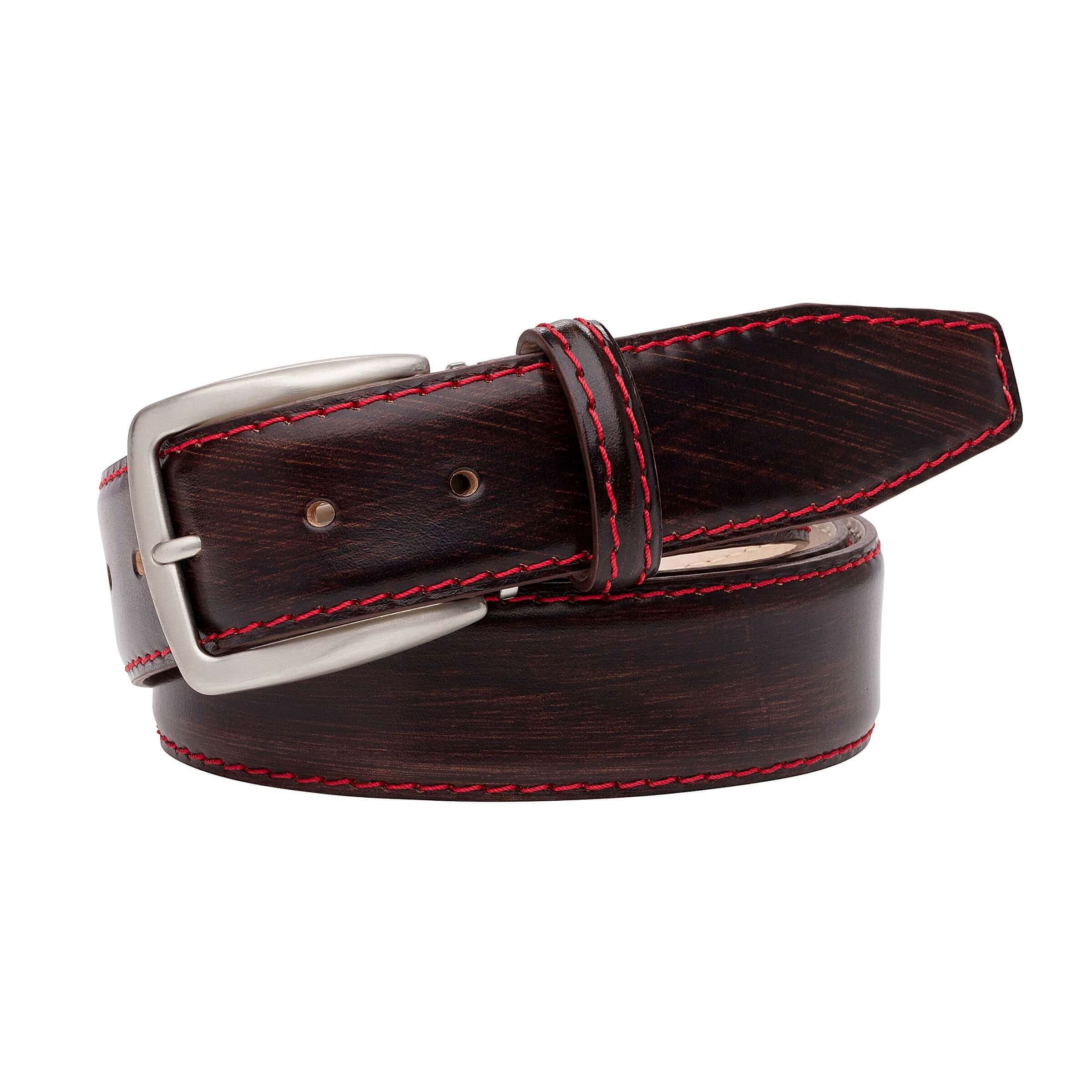 Hand stained Brown Veg Tan Belt