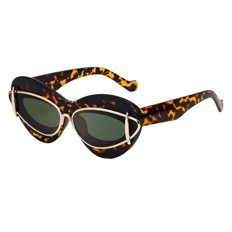 Women's Y2K Cat-Eye Small Frame Sunglasses — Trendy Driving Shades