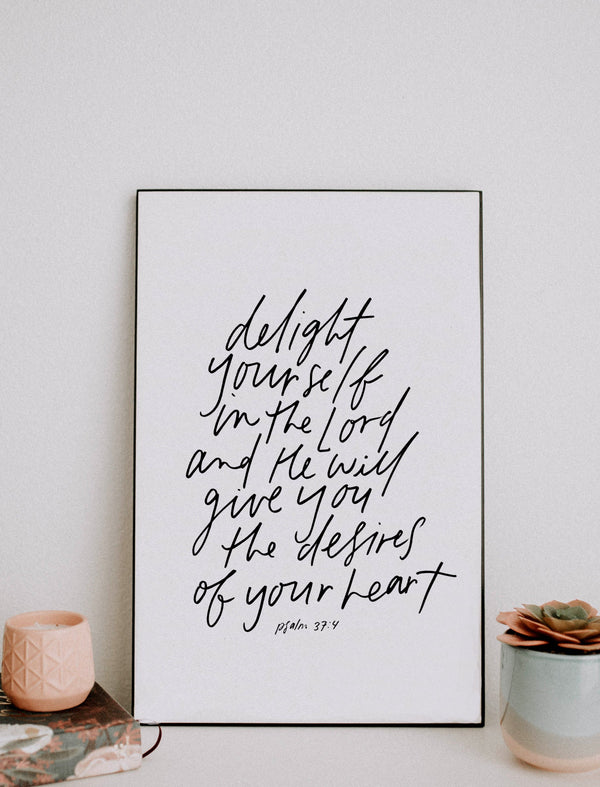 11x17 Delight yourself in the Lord
