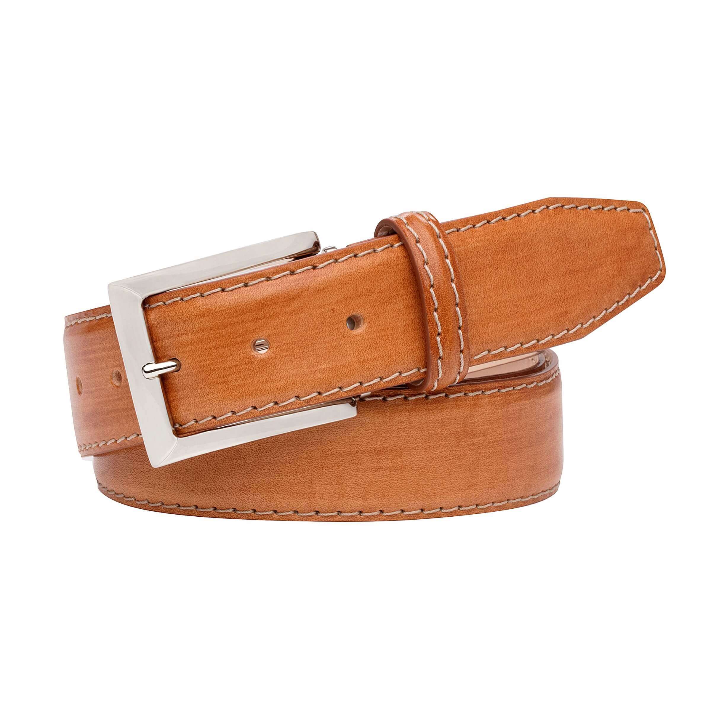 Hand Stained Veg Tan Italian Calf Belt