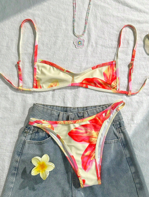 Sexy Women Exposed Back Summer Beach Bikini Swimsuit