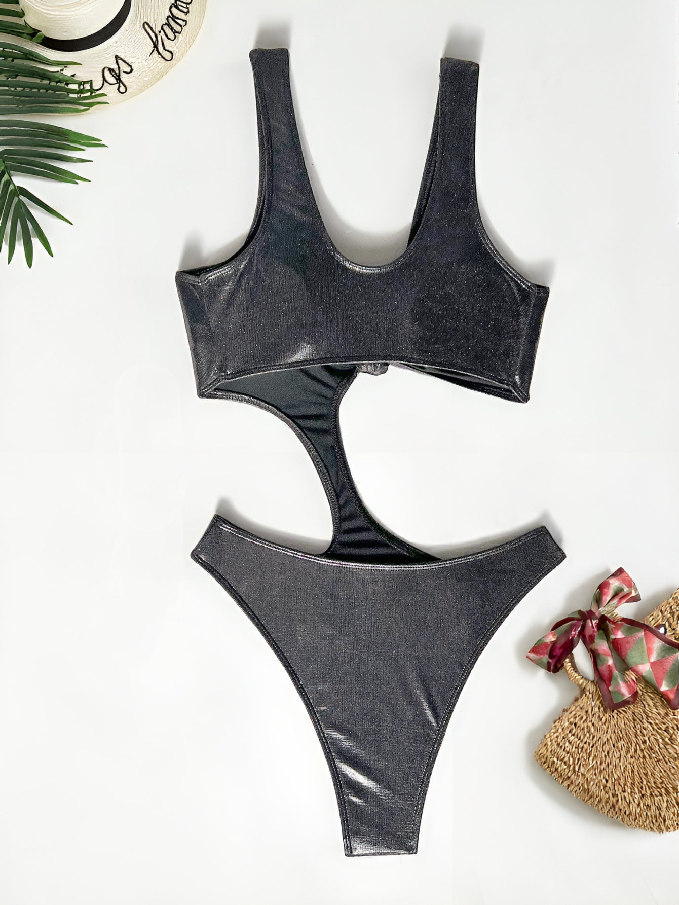 One Piece Swimsuit Sexy Bikini Swimsuit Women Backless Swimsuit Solid Color
