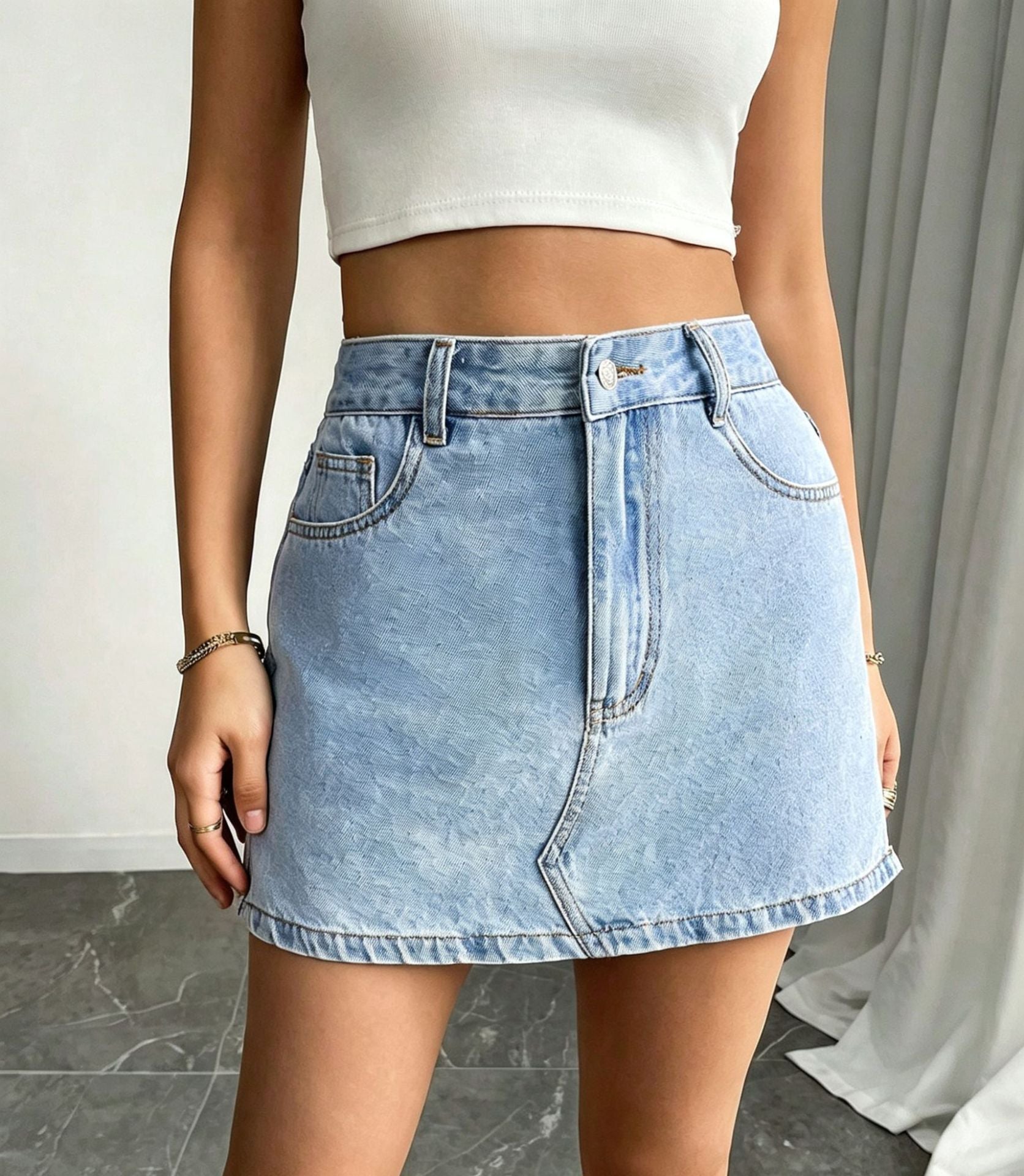 Casual Slim Fit Women Jeans Culottes