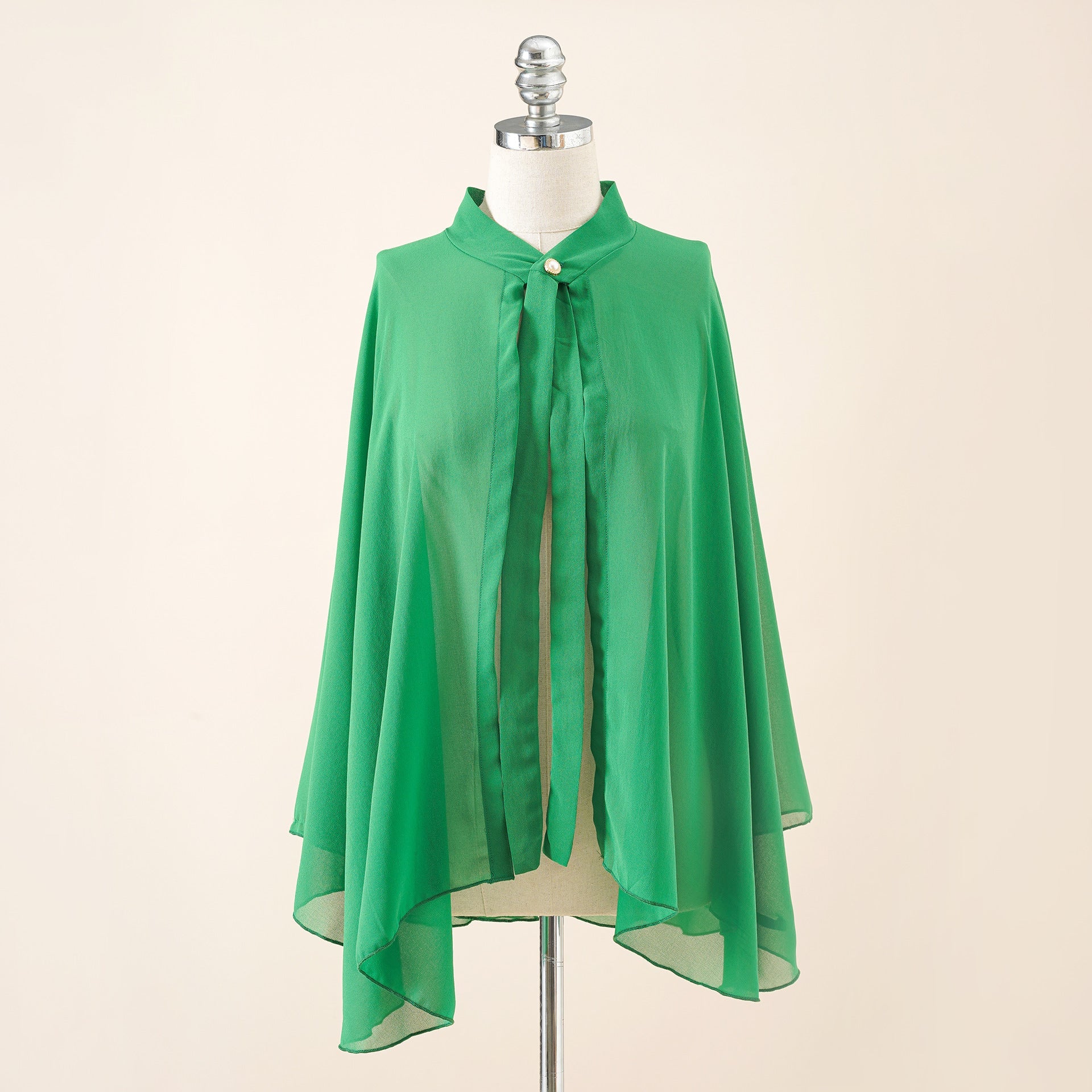 Solid Color Chiffon Button Cardigan Overclothes Outdoor Sunshade Cycling Sunscreen Shawl Beach Scarf