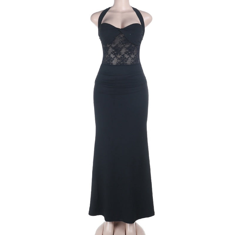 Sexy Lace Halter Slim Fit Slimming Dress