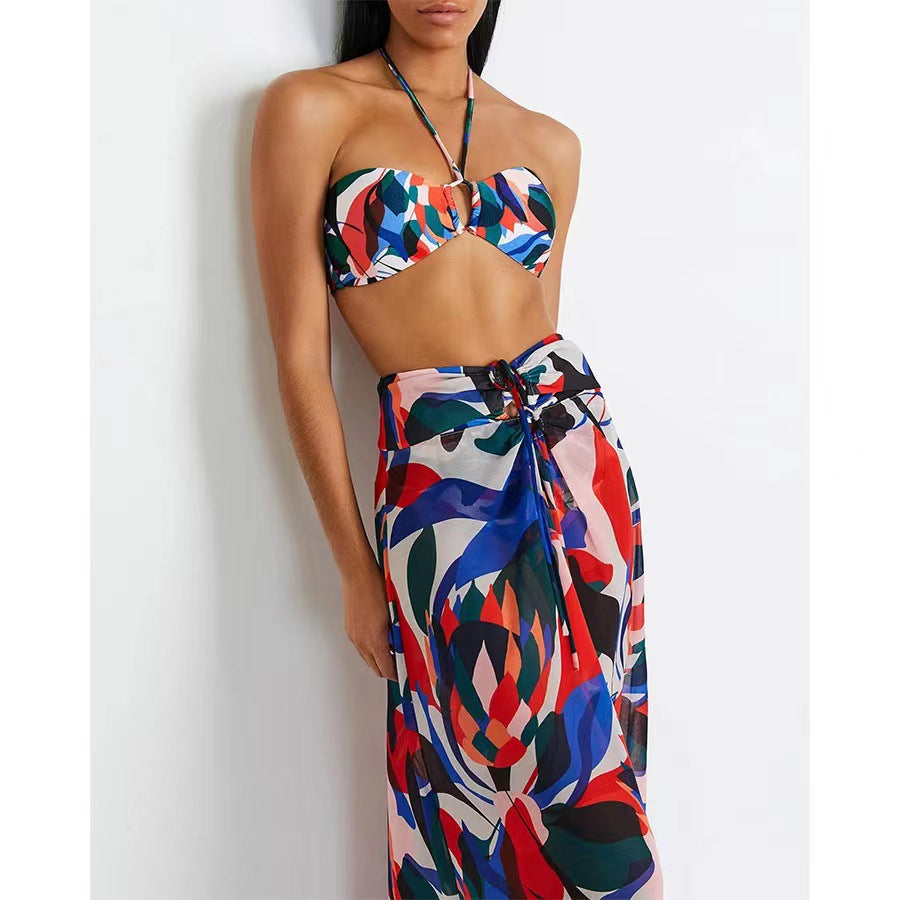 Halter High Waist Sexy Bikini Set Beach Spring Swimsuit for Women