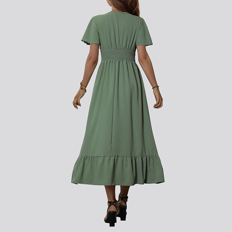 Summer Women Slim Fit Green Dress