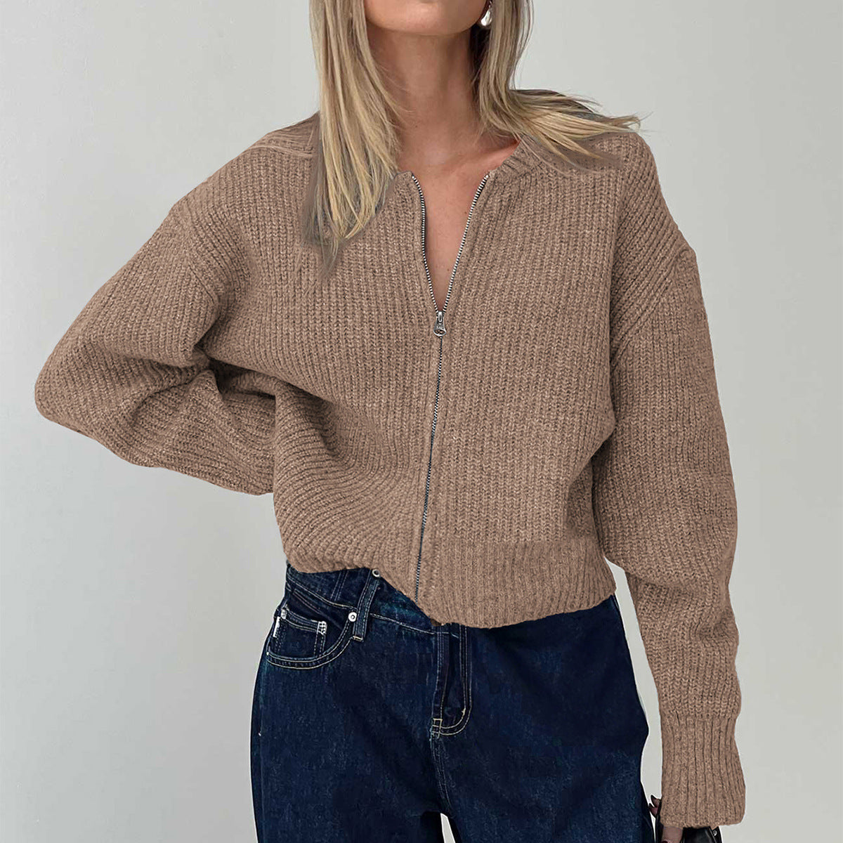 Casual Minimalist Long Sleeve Inner Wear Sweater Woolen Women Clothing Autumn Winter