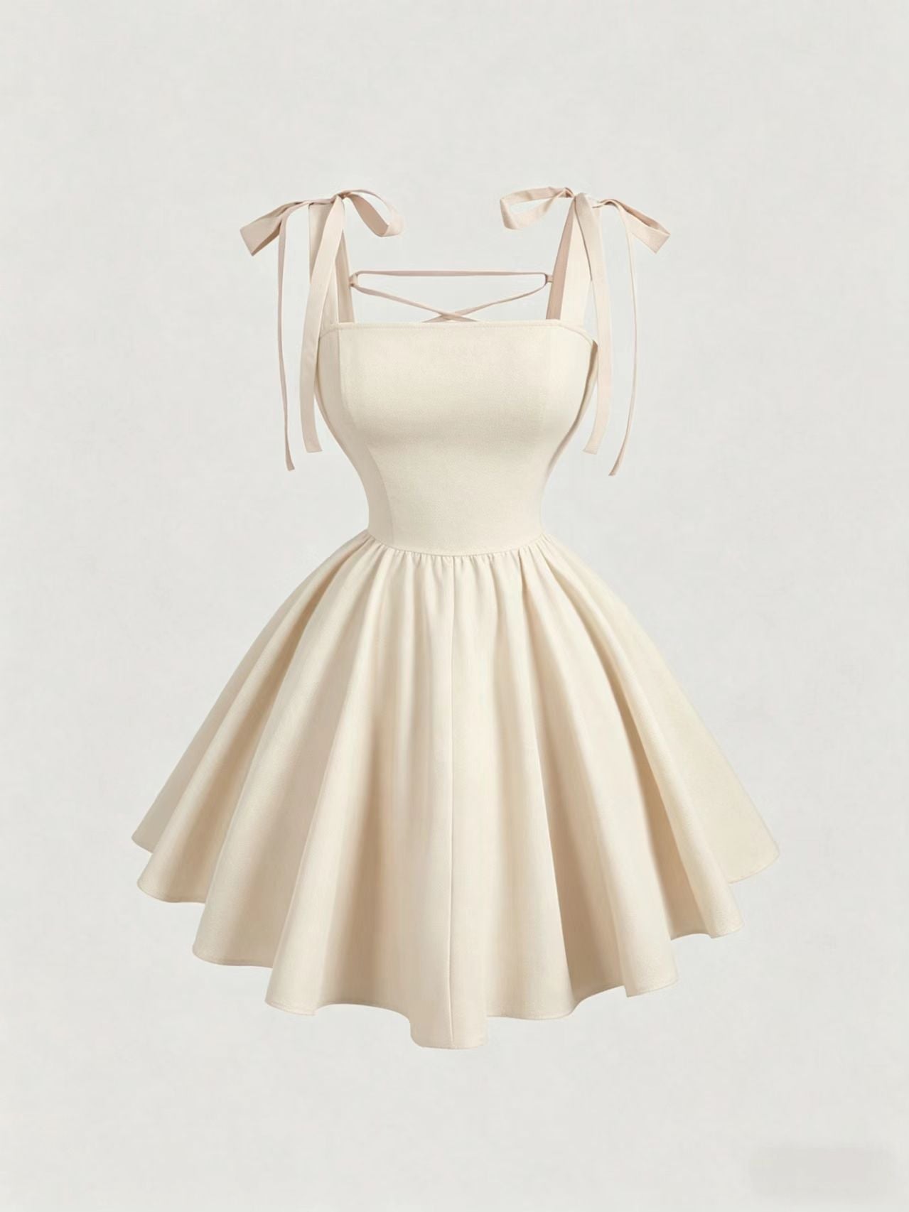 Slimming Flounce Square Collar Summer Dress French Sweet Spicy Pink Bow Bandage Sexy Sling Dress