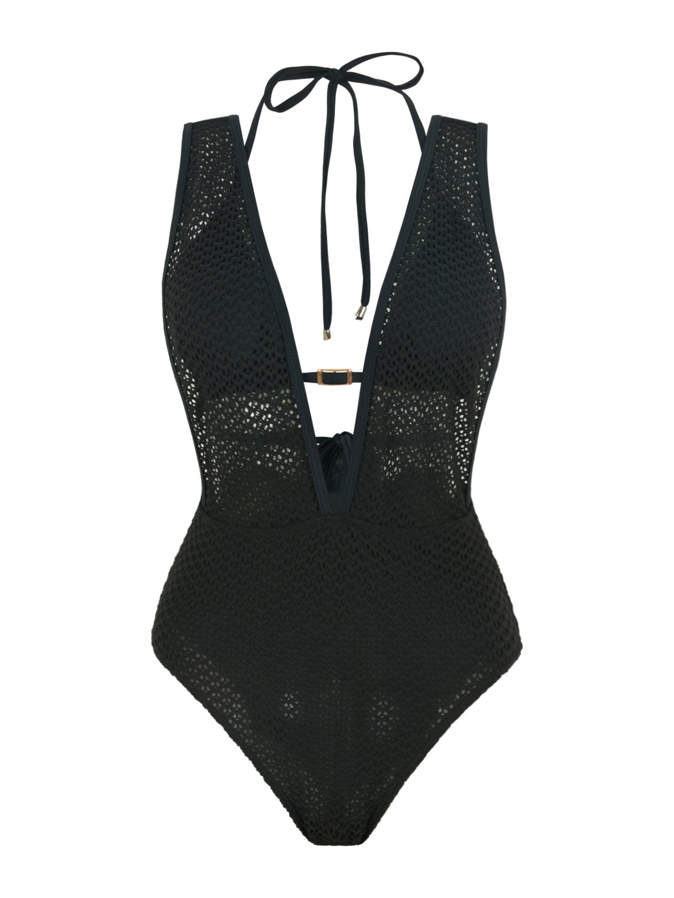 Solid Color Mesh High Elasticity Quick Drying Swimwear Two Piece Split Swimsuit