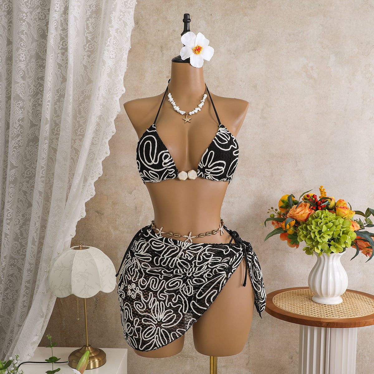 Sexy Island Vacation Sexy Bikini Three Piece Sets Beach Spring Swimsuit Women Bikini
