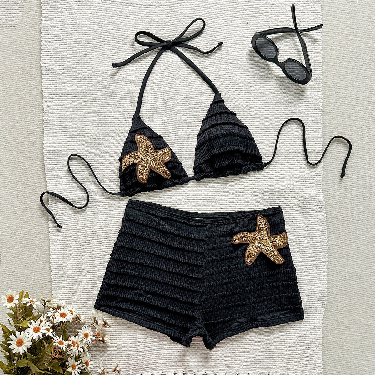 Sexy Beach Vacation Split Boxers Swimwear Swimsuit Bikini