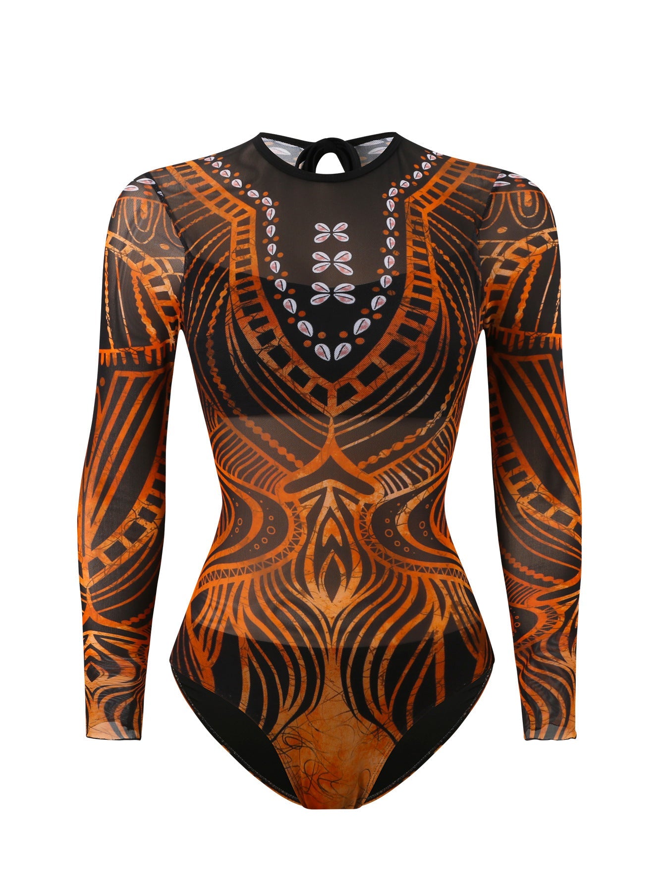 One Piece Swimsuit Women Sexy Retro Mesh Swimsuit Set Two Piece Set Long Sleeve One Piece Swimsuit Vacation Swimsuit