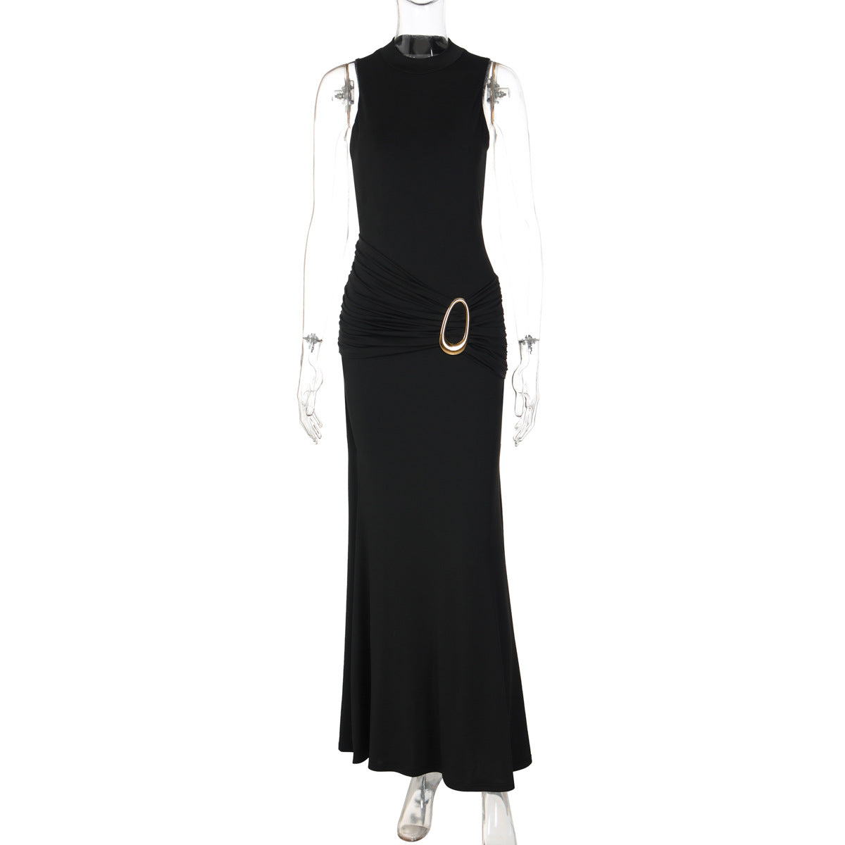 Women Clothing High Waist Twisted Sexy Backless Sheath Dress