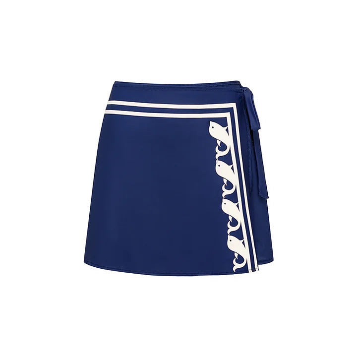 Swimsuit Navy Halter One Piece Swimsuit Set Women