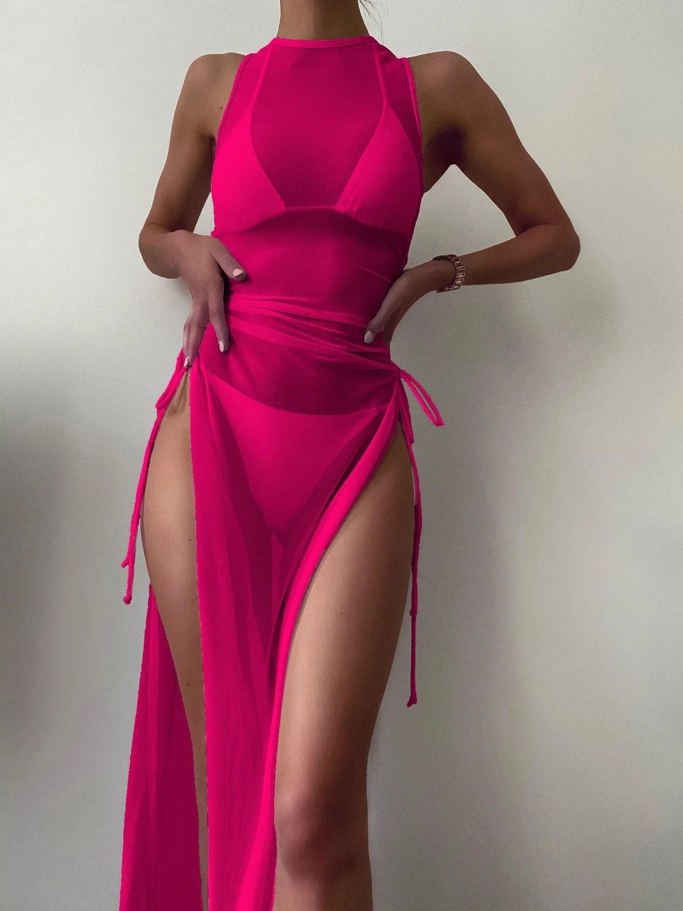 Swimsuit Women Mesh Three Piece Suit