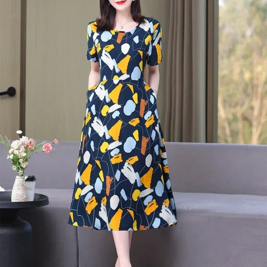 Women's Summer Vintage Print Dress