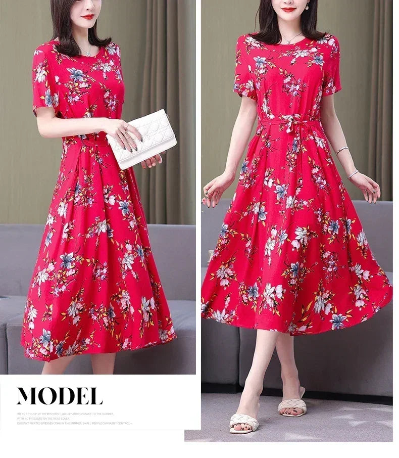 Women's Summer Vintage Print Dress