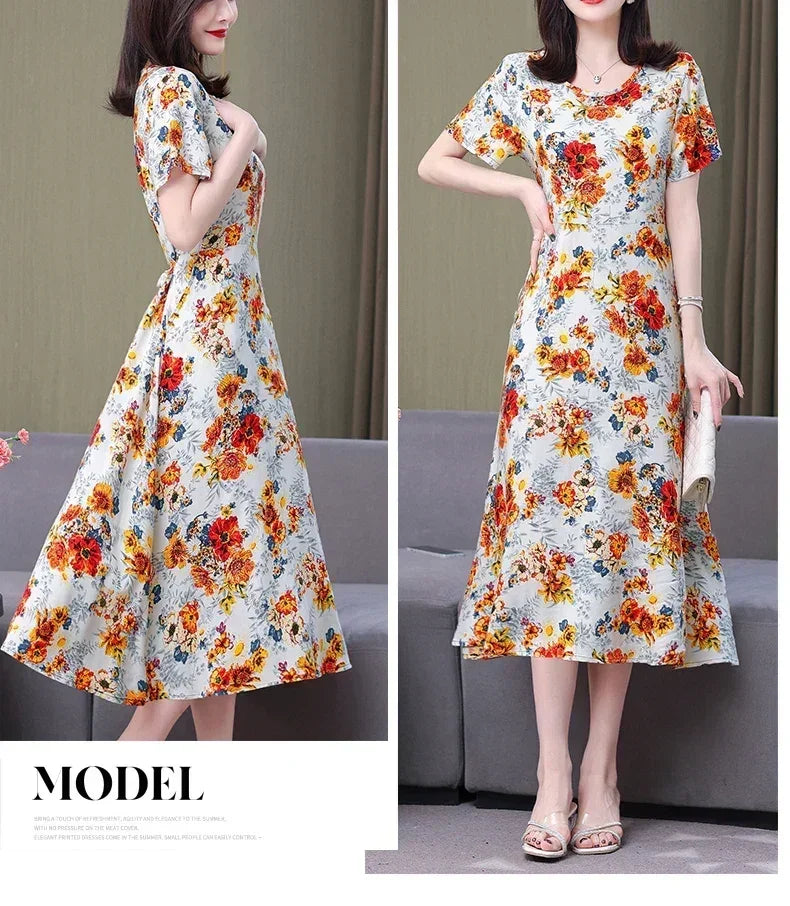 Women's Summer Vintage Print Dress