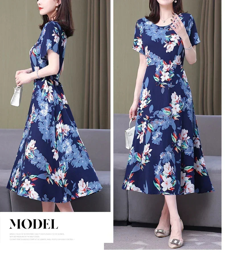 Women's Summer Vintage Print Dress