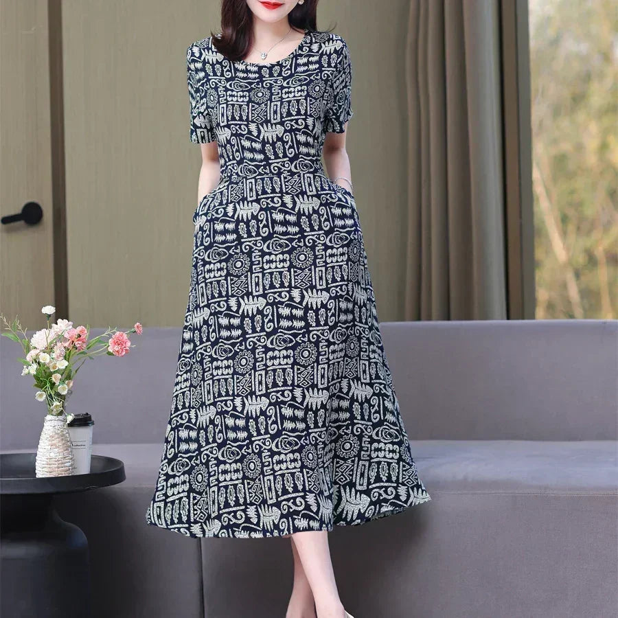 Women's Summer Vintage Print Dress