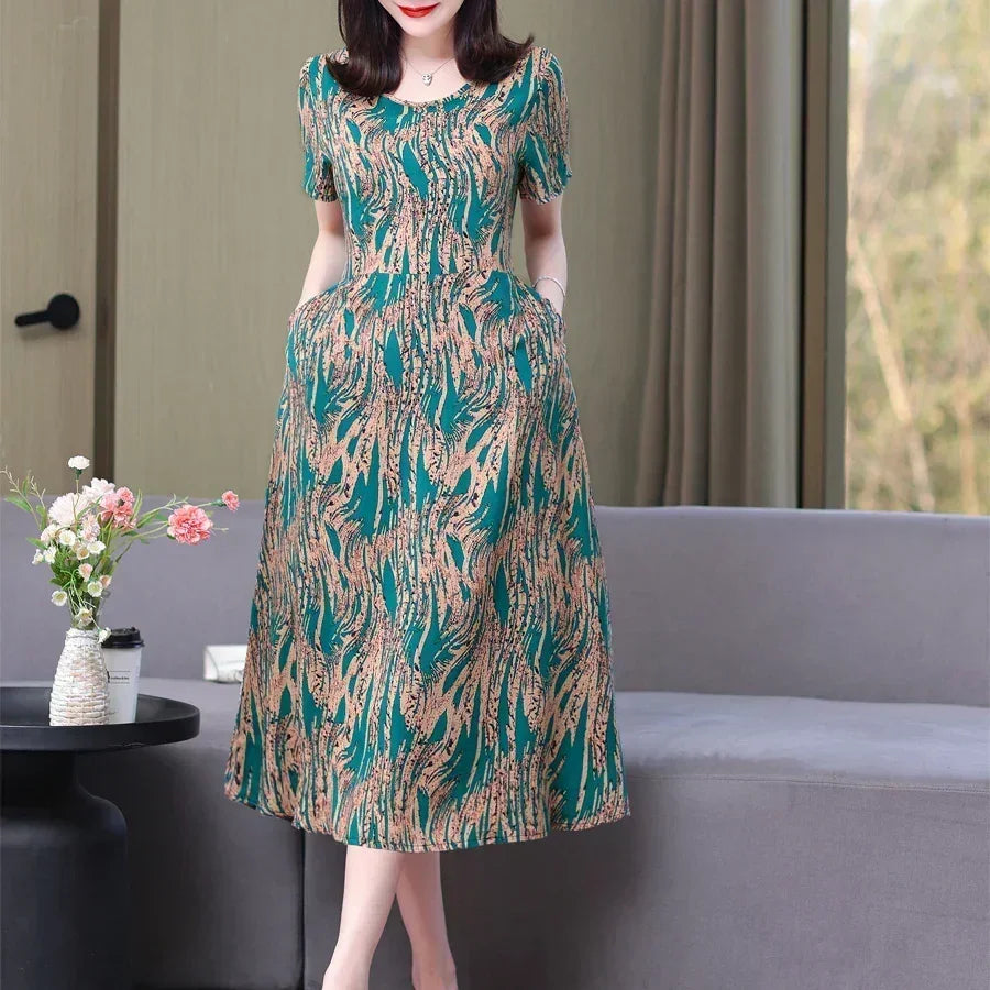 Women's Summer Vintage Print Dress