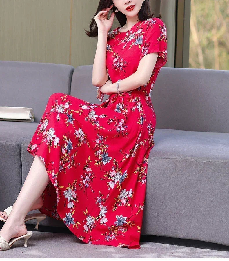 Women's Summer Vintage Print Dress