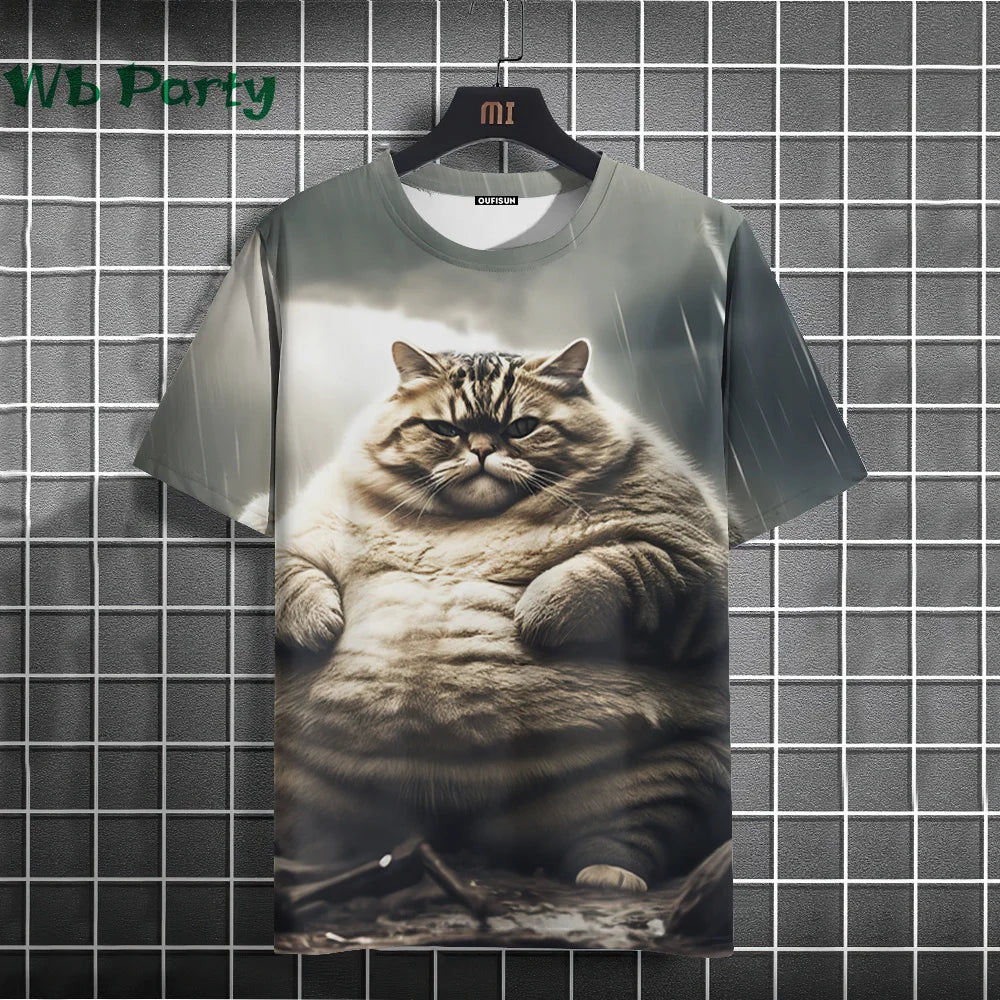Cat Print shirts - Y2K Graphic T-Shirt