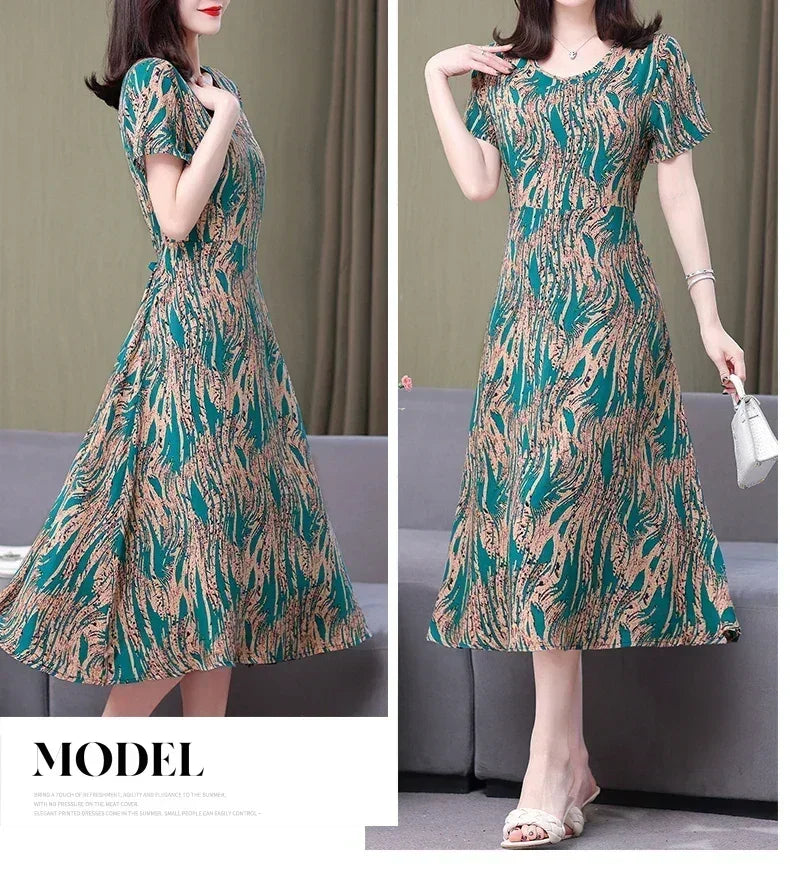 Women's Summer Vintage Print Dress