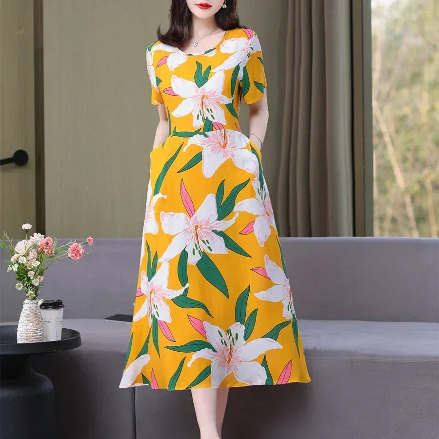 Women's Summer Vintage Print Dress