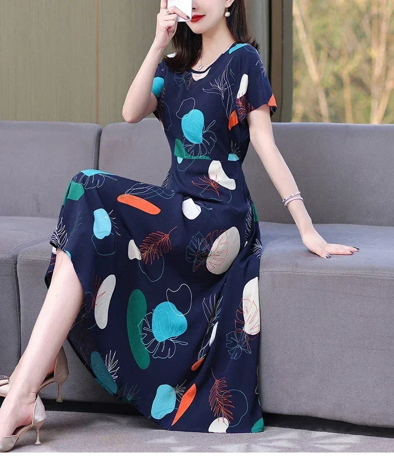 Women's Summer Vintage Print Dress