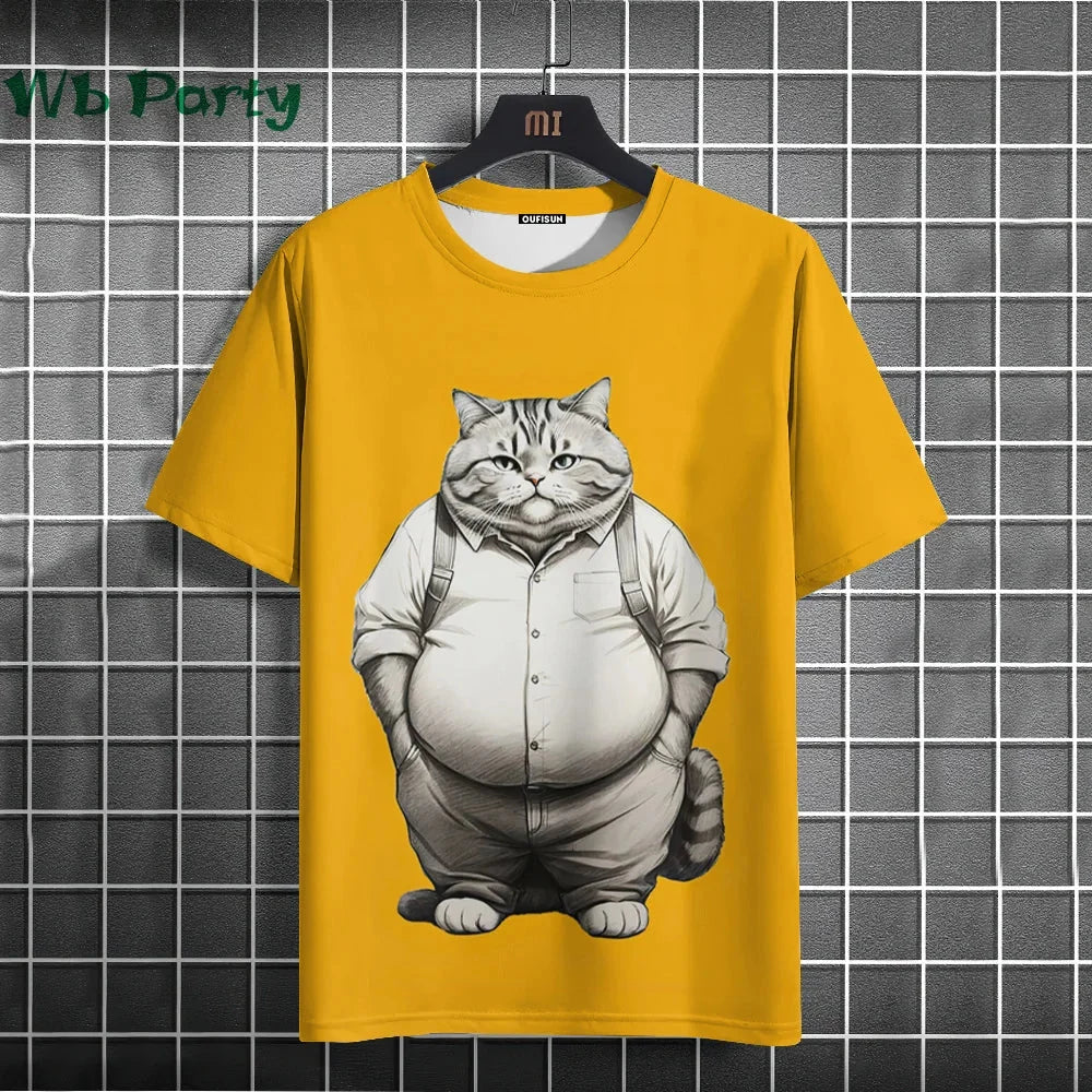 Cat Print shirts - Y2K Graphic T-Shirt