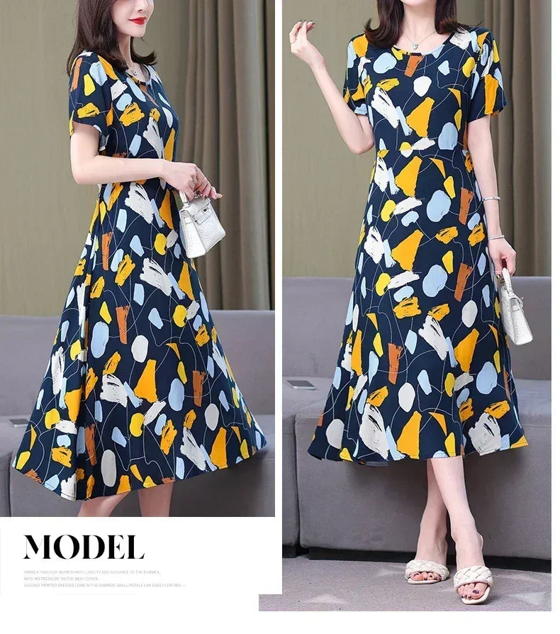Women's Summer Vintage Print Dress