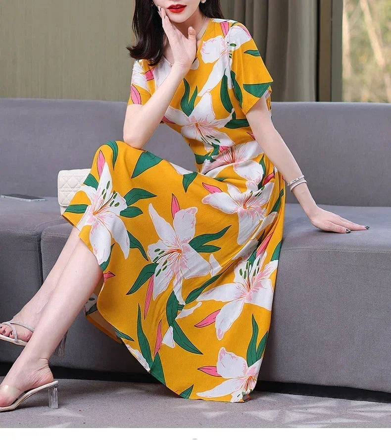 Women's Summer Vintage Print Dress