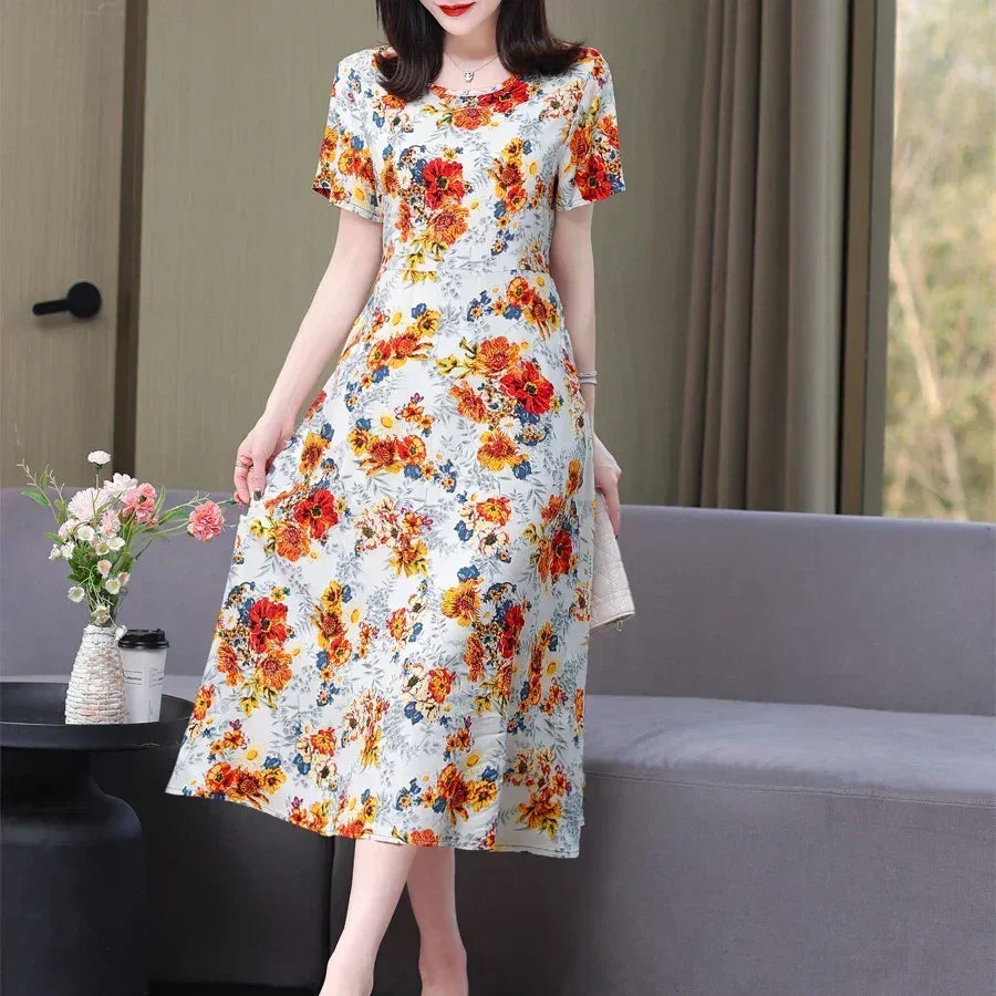 Women's Summer Vintage Print Dress
