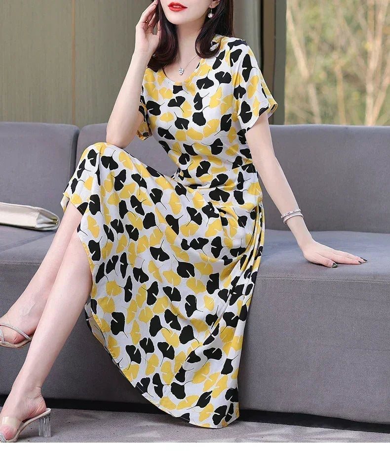 Women's Summer Vintage Print Dress