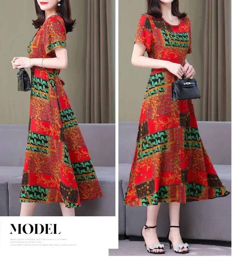 Women's Summer Vintage Print Dress