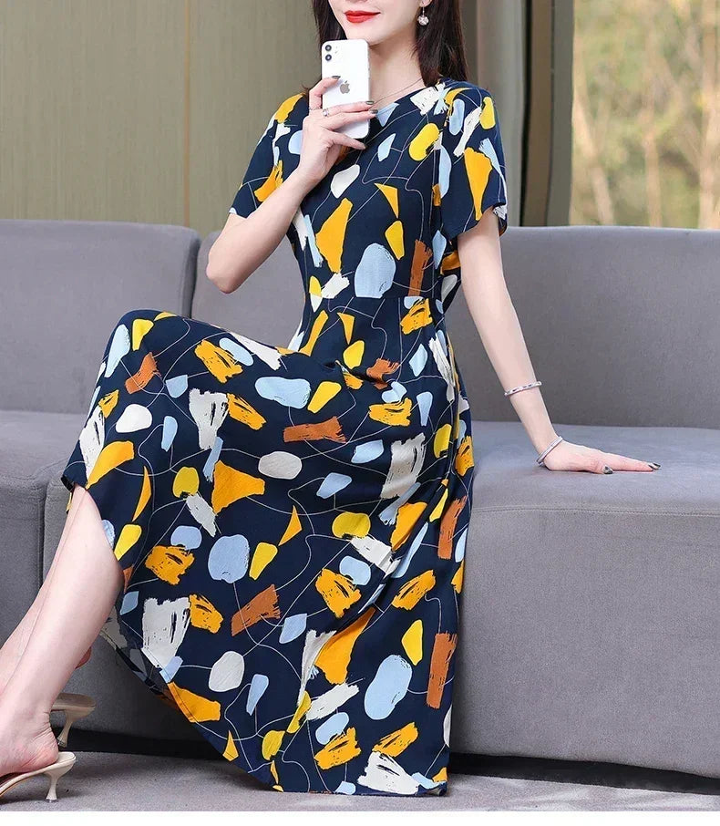 Women's Summer Vintage Print Dress