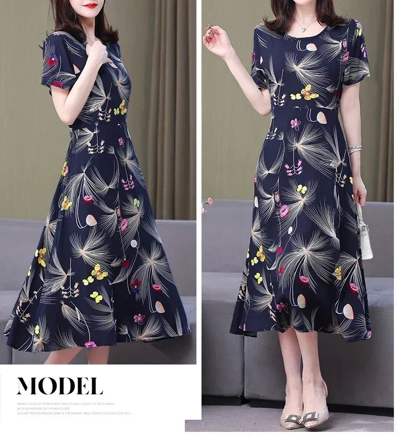 Women's Summer Vintage Print Dress
