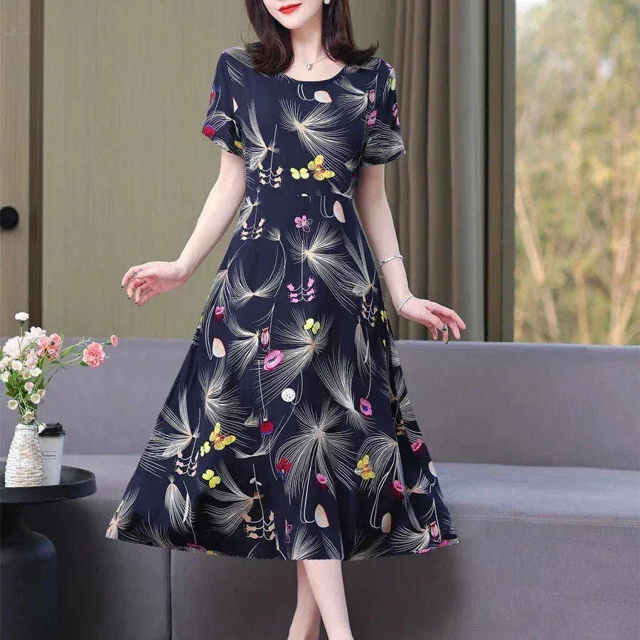 Women's Summer Vintage Print Dress