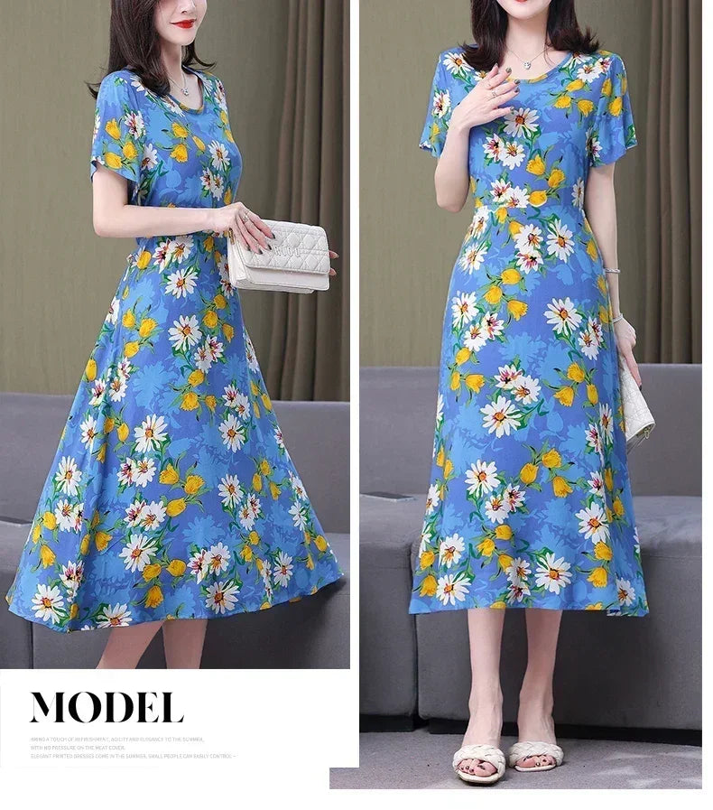 Women's Summer Vintage Print Dress