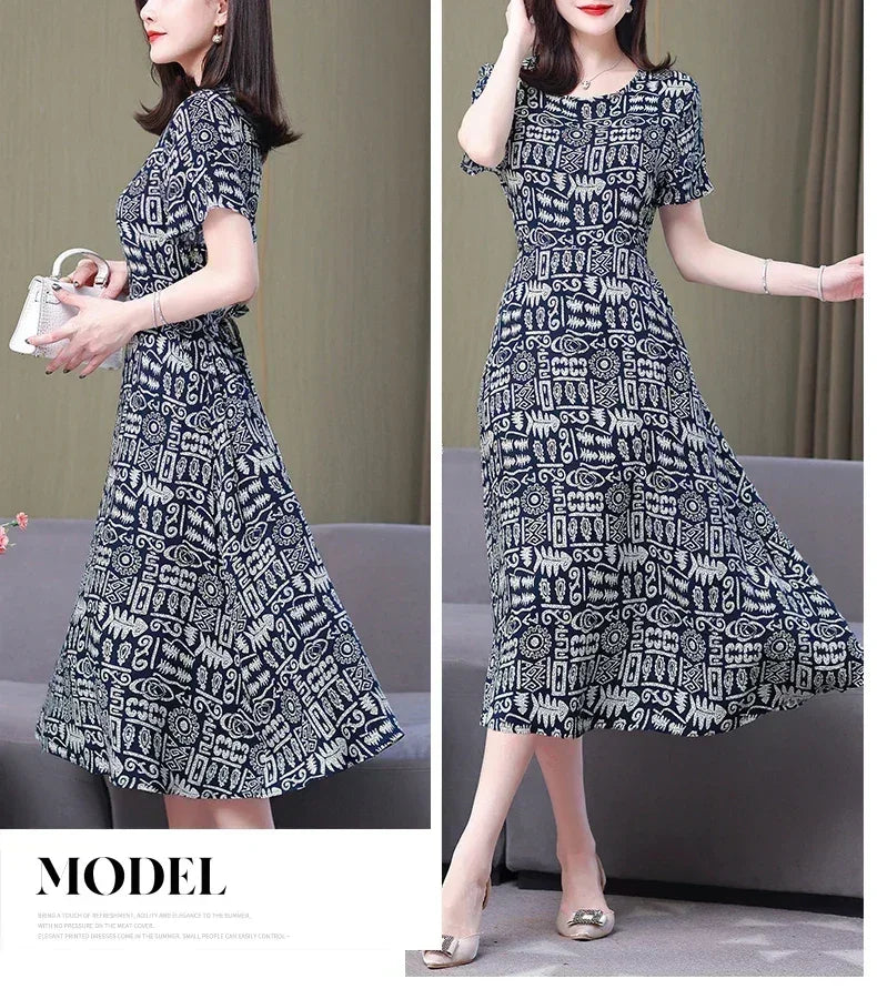Women's Summer Vintage Print Dress