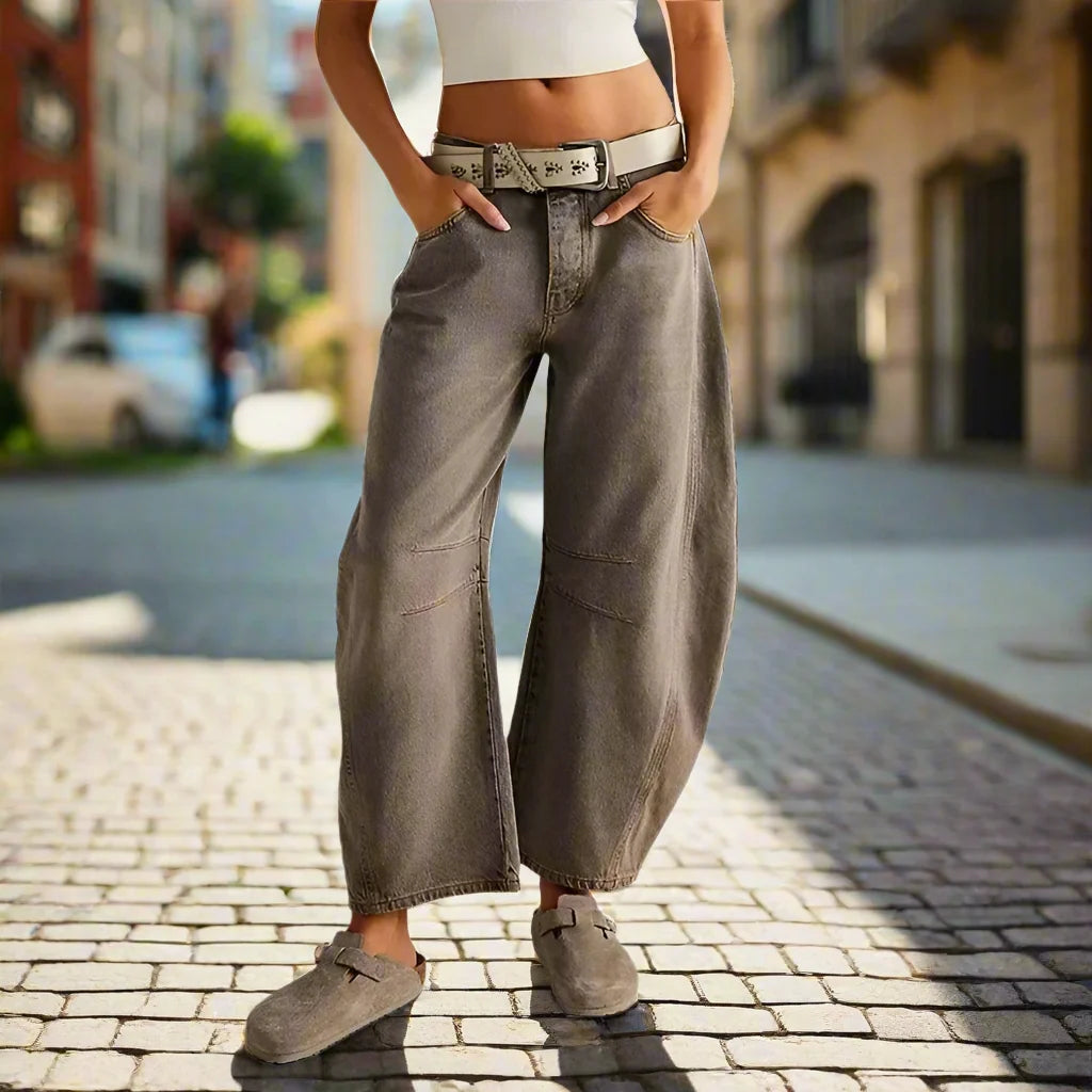 Women’s Mid Rise Wide Leg Jeans