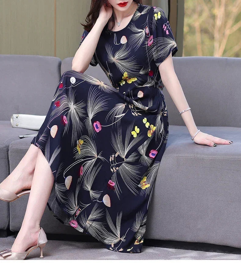 Women's Summer Vintage Print Dress