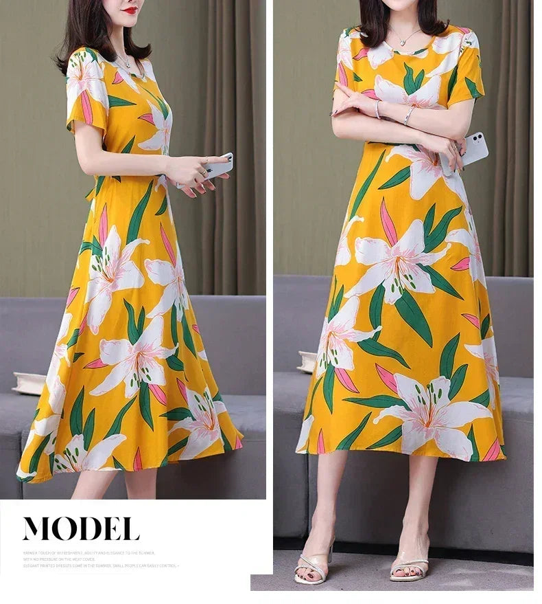 Women's Summer Vintage Print Dress