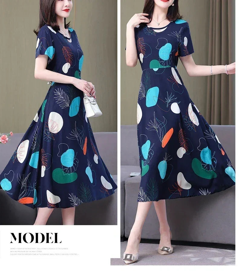 Women's Summer Vintage Print Dress
