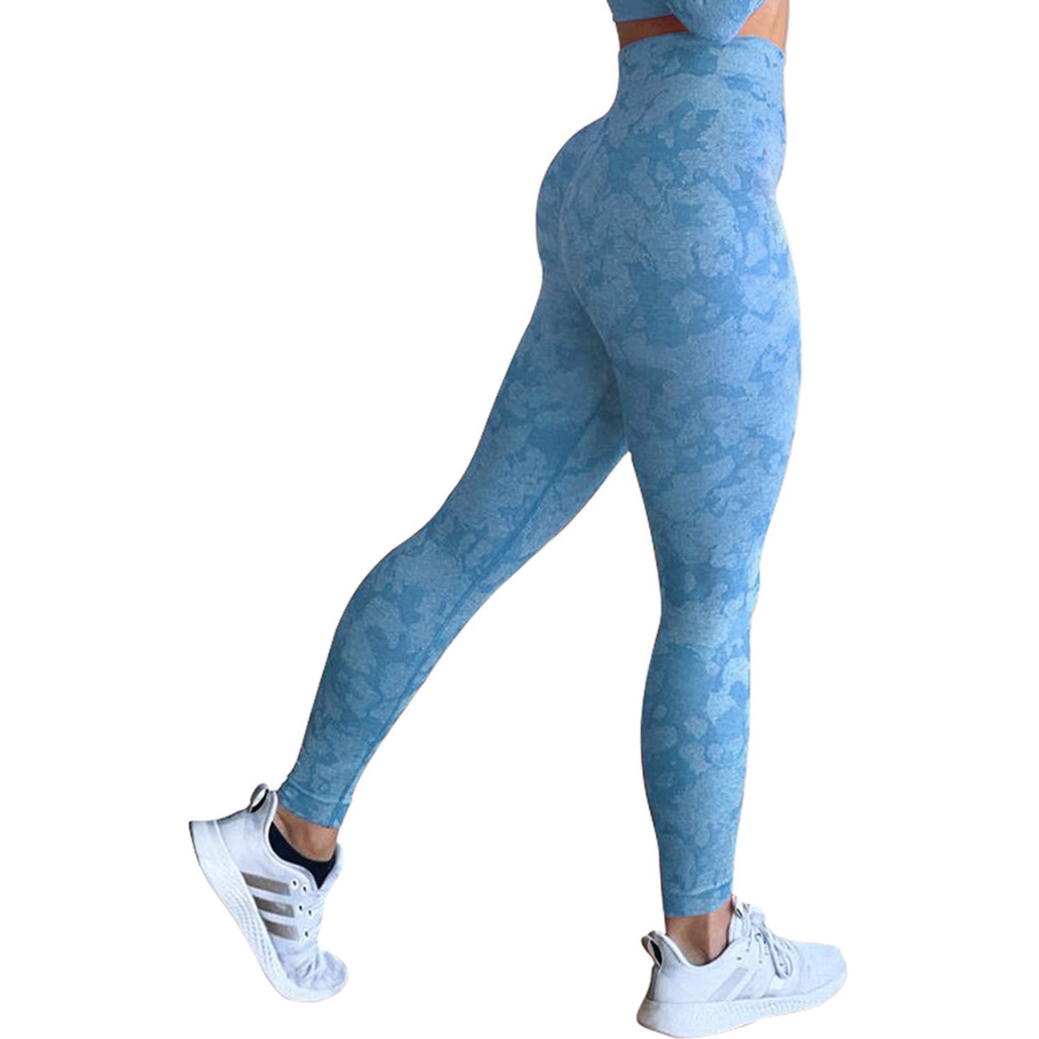 Snowflake Camouflage Seamless Yoga Pants – High Waisted Leggings