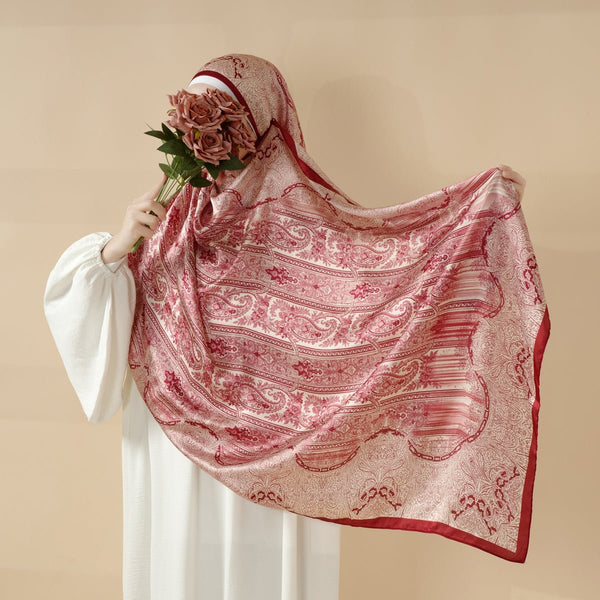 Bohemian Paisley Print Soft Scarf – Lightweight Long Shawl & Modest Hijab (MH106)