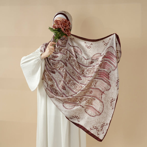 Bohemian Paisley Print Soft Scarf – Lightweight Long Shawl & Modest Hijab (MH106)